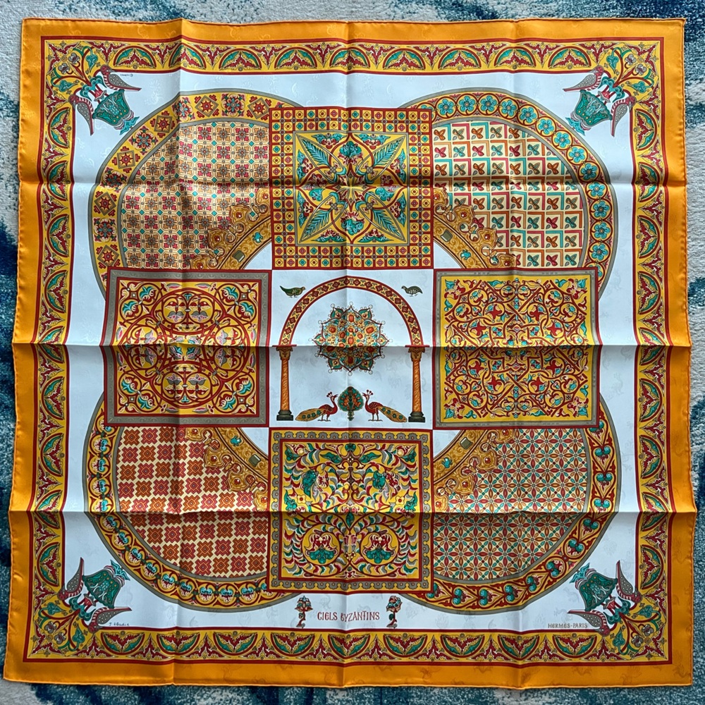 Hermes Jacquard Ciels Byzantins Silk Scarf